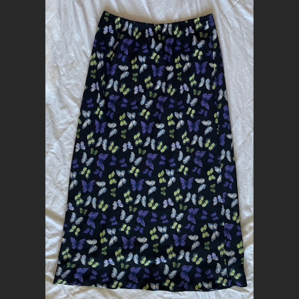 Leslie Fay Butterfly Midi Skirt